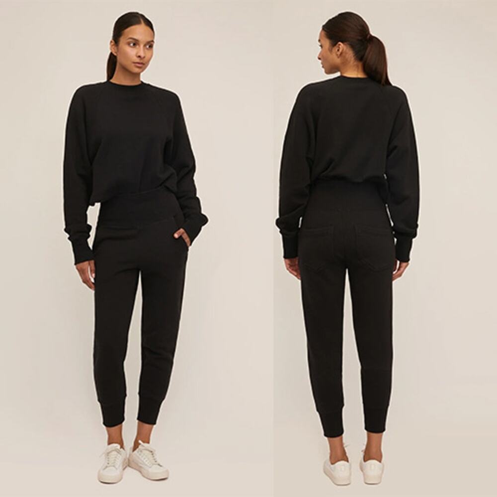 NWT Marissa Webb So High Waisted French Terry Sweatpants Black Size: XS